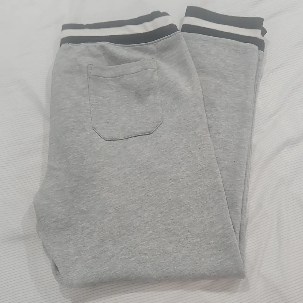 Polo Script Ralph Lauren Grey Drawstring Sweatpants - Picture 2 of 2